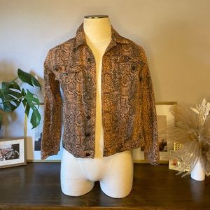 Free People Snakeskin Print Jacket